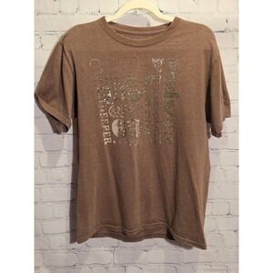 Quick Silver Graphic Tee Y2K Mens Sz M Slim Fit‎ Tiny Pin Hole